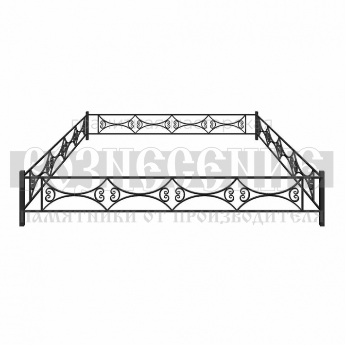 Металлическая ограда на могилу № 14