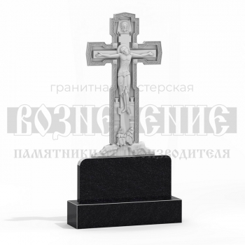 Резной памятник в форме креста № 2