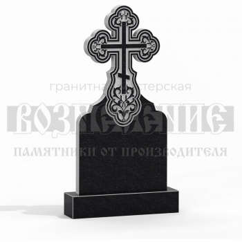 Резной памятник в форме креста № 12
