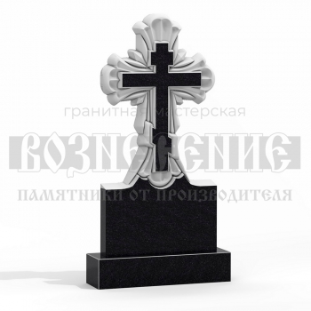 Резной памятник в форме креста № 1