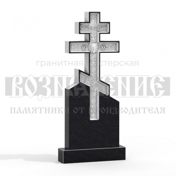 Резной памятник в форме креста № 26