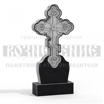Резной памятник в форме креста № 6