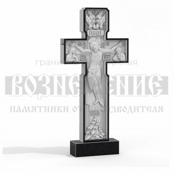 Резной памятник в форме креста № 14