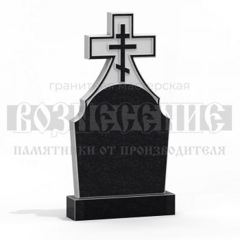 Резной памятник в форме креста № 9